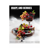Тютюн для кальяну Honey Badger Grape and Berries (Виноград-ягоди), Mild 40гр